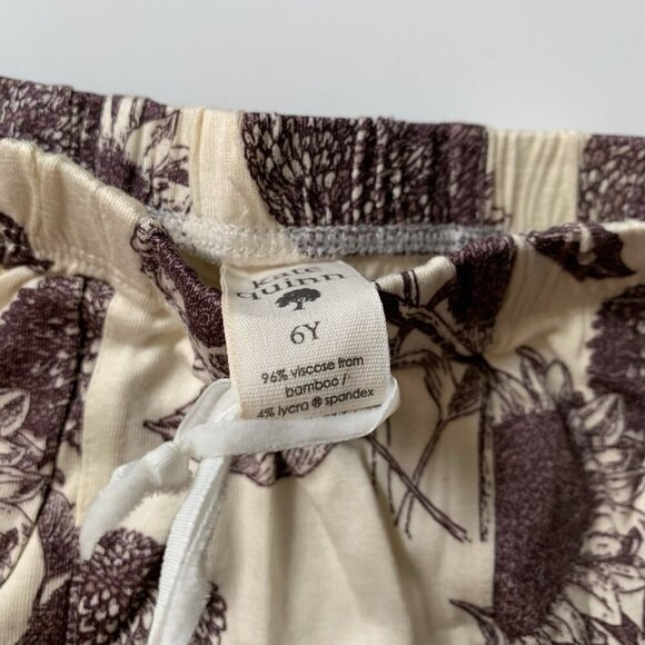 NWT Kate Quinn Organics Raisin sunflower bamboo panda pants 6 years - Picture 4 of 6